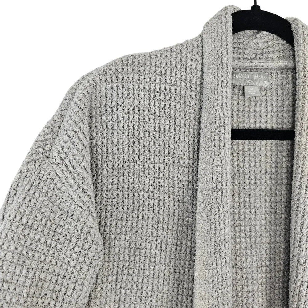 Barefoot Dreams CozyChic Lite Gray Open Front Cardigan Sweater‎